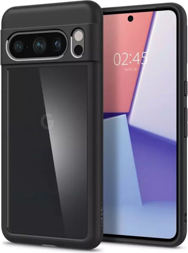 Google Pixel 8 Pro Ultra Hybrid Deksel - Gjennomsiktig / Svart