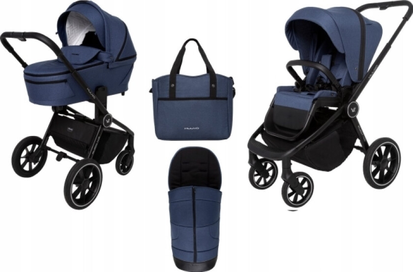 Muuvo Quick 4.0 Stroller Azure Blue 2In1 Set