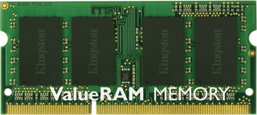 Kingston Valueram - Ddr3 - Modul - 4 Gb - So Dimm 204-Pin - 1600 Mhz / Pc3-12800 - Cl11 - 1.5 V - Ikke-Bufret - Ikke-Ecc