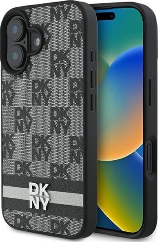 Dkny Dkny Dkhcp16spcptssk Iphone 16 6.1" 6.1" Czarny/Black Hardcase Checkered Pattern & Printed Stripes