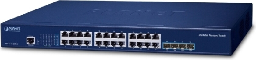 Planet Layer 3 24-Port 10/100/1000T, Håndtert, L3, Gigabit Ethernet (10/100/1000), Full Tosidig, Rack-Montering, 1U