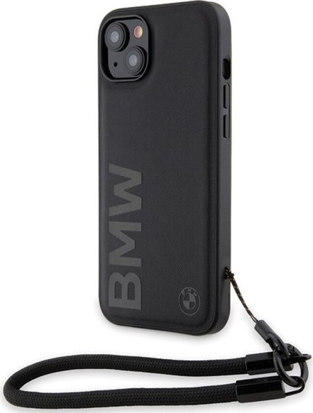 Bmw Signature Leather Wordmark Laido Dklas Iphone 15/14/13 - Juodas