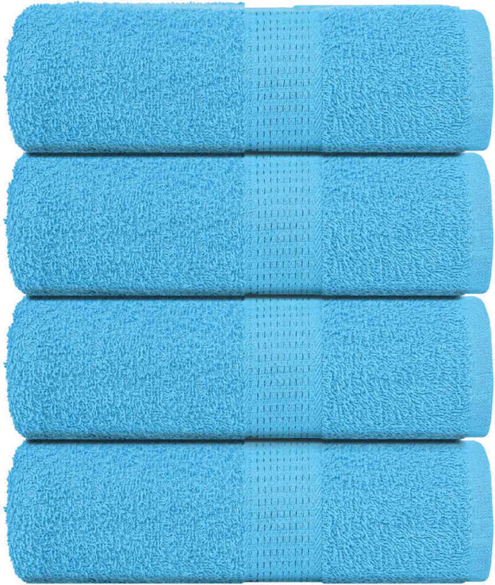 Såpehåndklær 4 stk turkis 30x30 cm 360 g/m2 100 % bomull