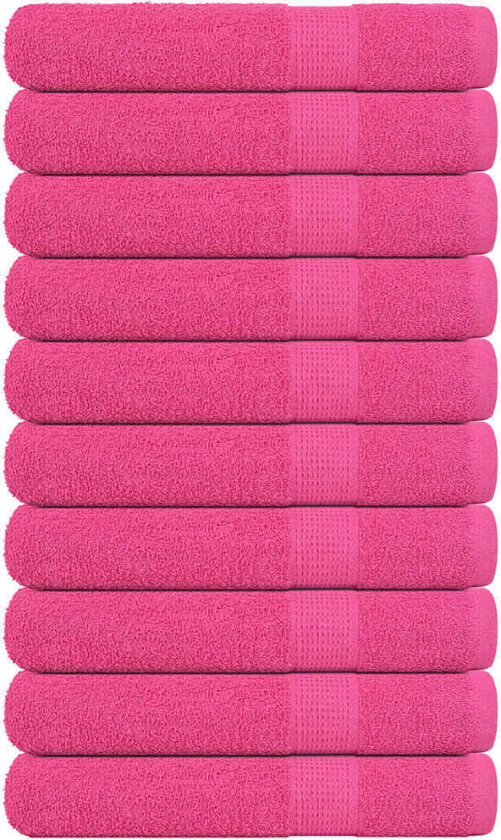 Bilde av Håndklær 10 stk rosa 100x200 cm 360 g/m² 100 % bomull