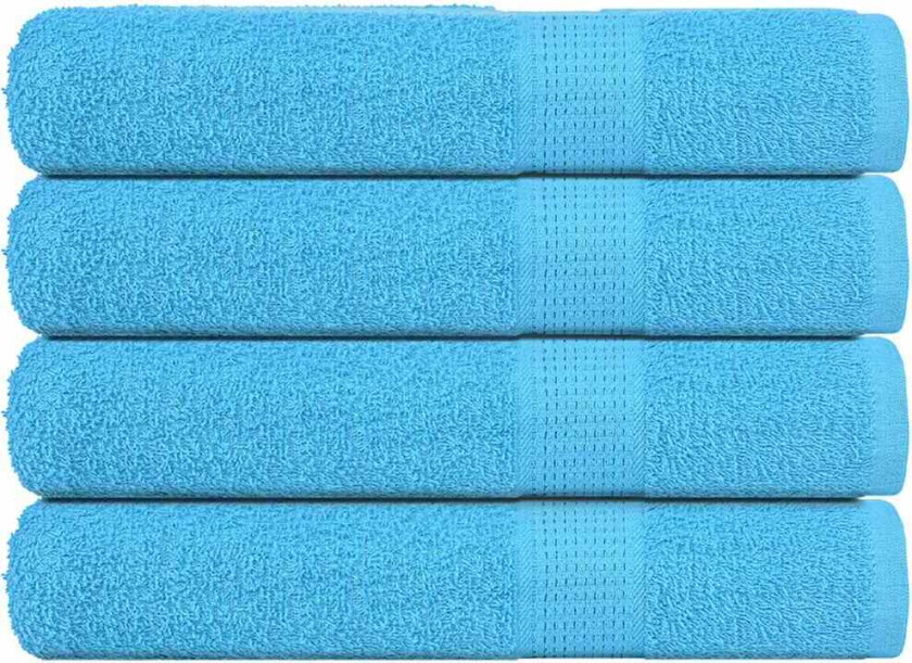 Håndklær 4 stk turkis 100x200 cm 360 g/m² 100 % bomull