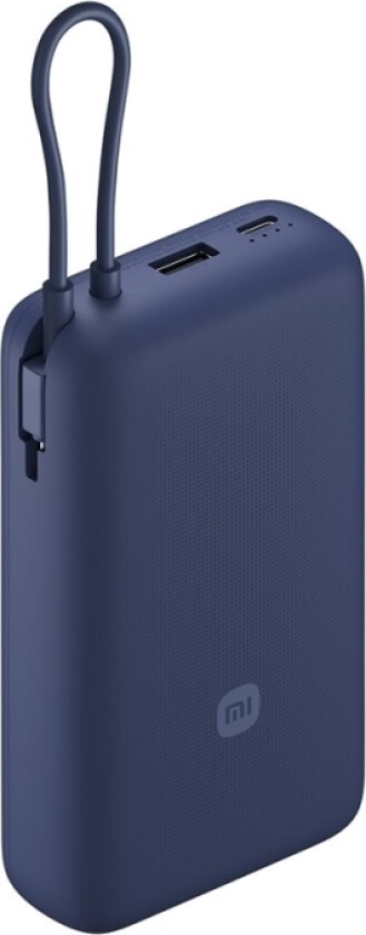33W Power Bank 20000Mah Blue Gl (Integrated Cable)