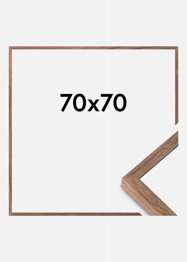 Focus Ramme Soul Walnut Veneer Akrylglass 70x70 Cm