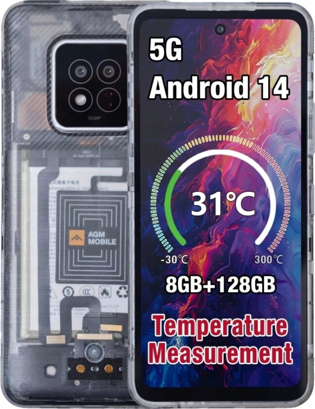 Agm Mobile X6 5G Outdoor Smartphone 8+128Gb Phantom