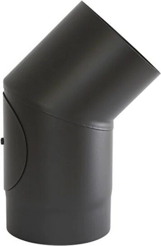 Røykrør kne Ø150 mm 45° med luke