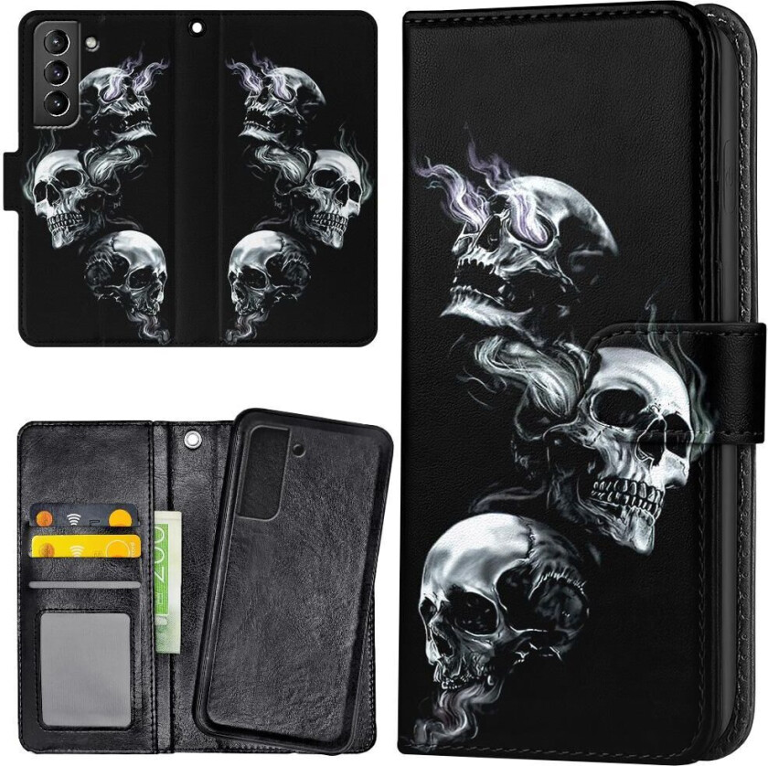 Samsung Galaxy S21 - Lommebok Deksel Skulls
