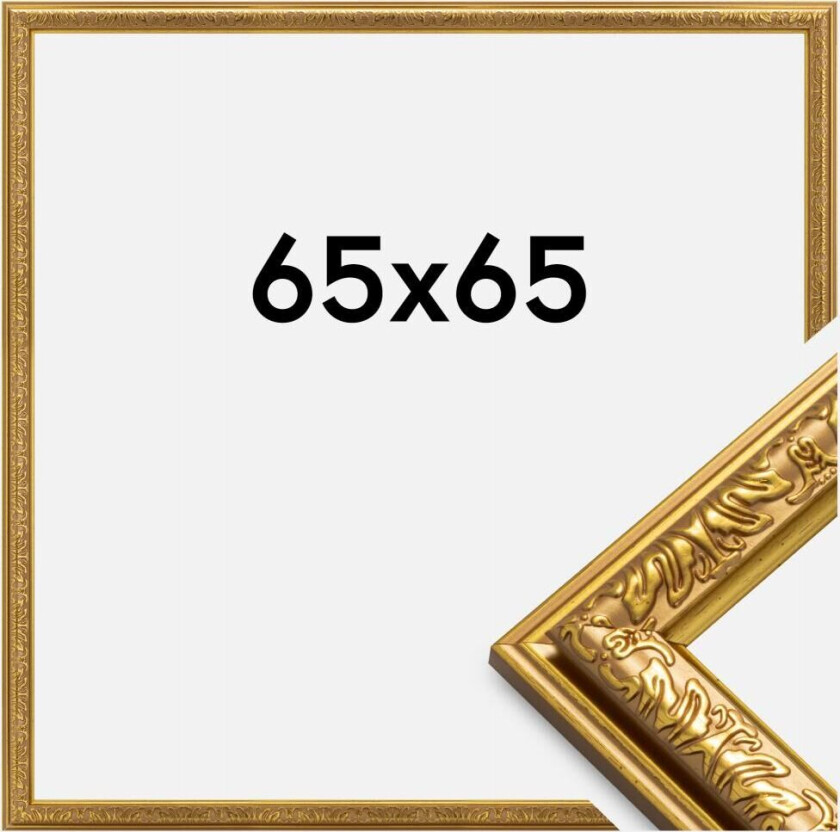 Ramme Nostalgia Akrylglass Gull 65x65 Cm