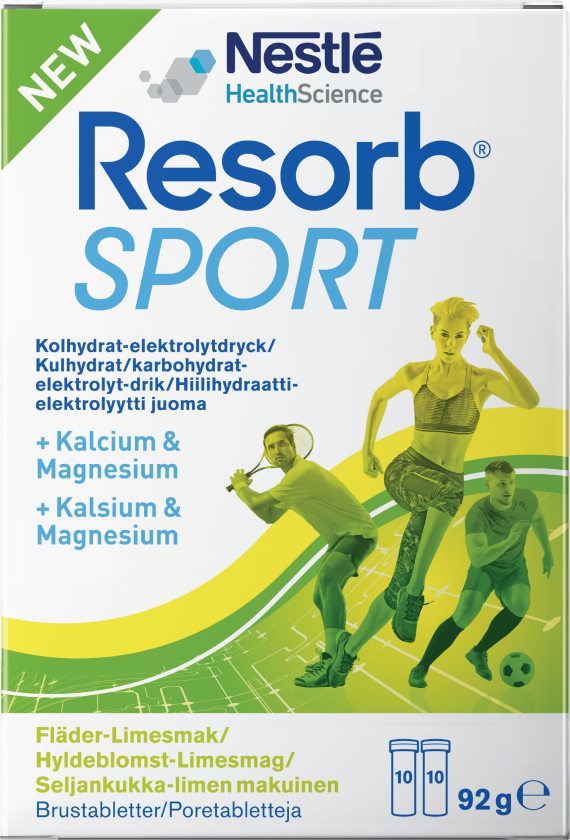 Sport Brusetablett, Hylleblomst & lime, 2 x 10 stk.