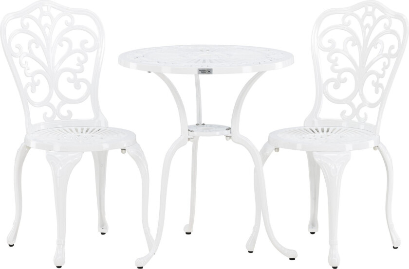 Nandin Spisegruppe + 2 stoler - Hvit