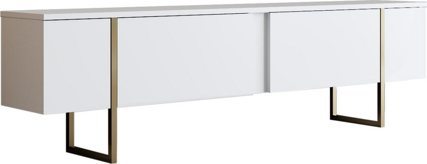 Luxe TV-benk 180x50 cm Hvit/Gull -