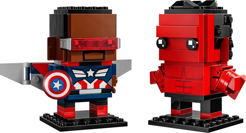 Figurer av Captain America og Red Hulk