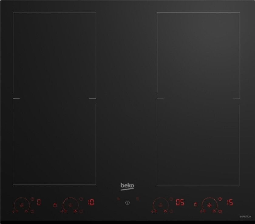 Hii 64801 F2ht, Sort, Innebygget, 60 Cm, Sonebasert Induksjon, Glass, 4 Zone(S)