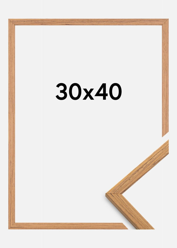 Ramme Edsbyn Akrylglass Teak 30x40 Cm