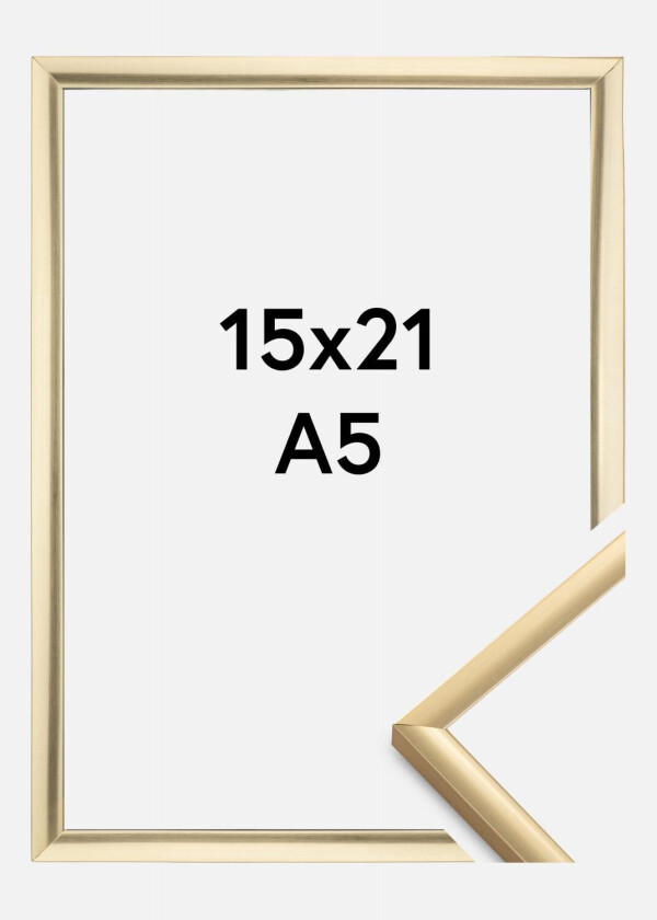 Ramme New Lifestyle Akrylglass Gull 15x21 Cm (A5)