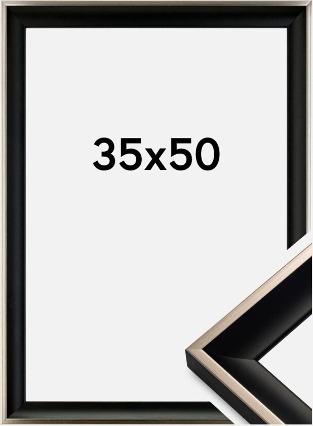 Ramme Öjaren Svart-Sølv 35x50 Cm