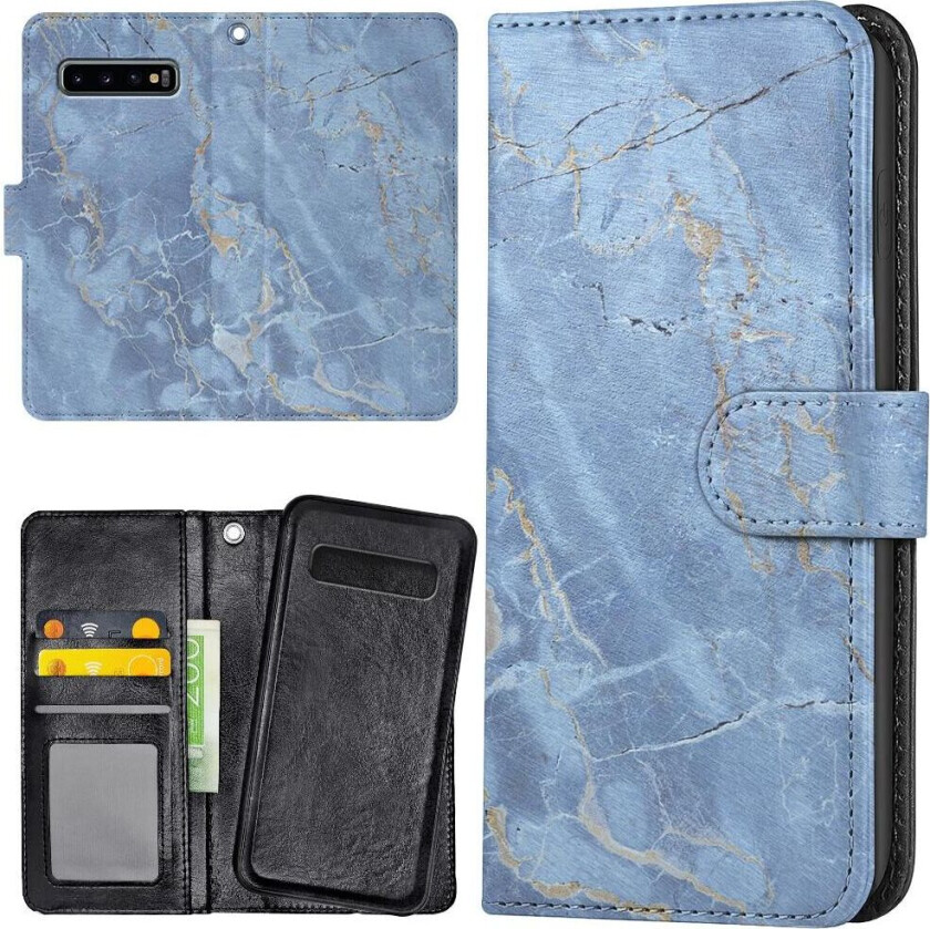 Samsung Galaxy S10 - Lommebok Deksel Marmor