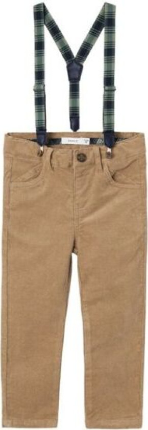 Name It - Bukse med Seler Cord Weathered Teak
