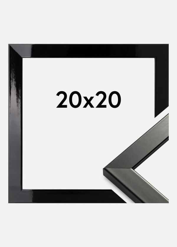 Ramme Uppsala Svart Høyglans 20x20 Cm