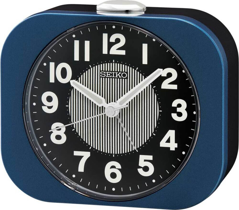 Alarm Clock Quite Sweep Second Hand QHE206L - - Blå Sort - - - Akryl