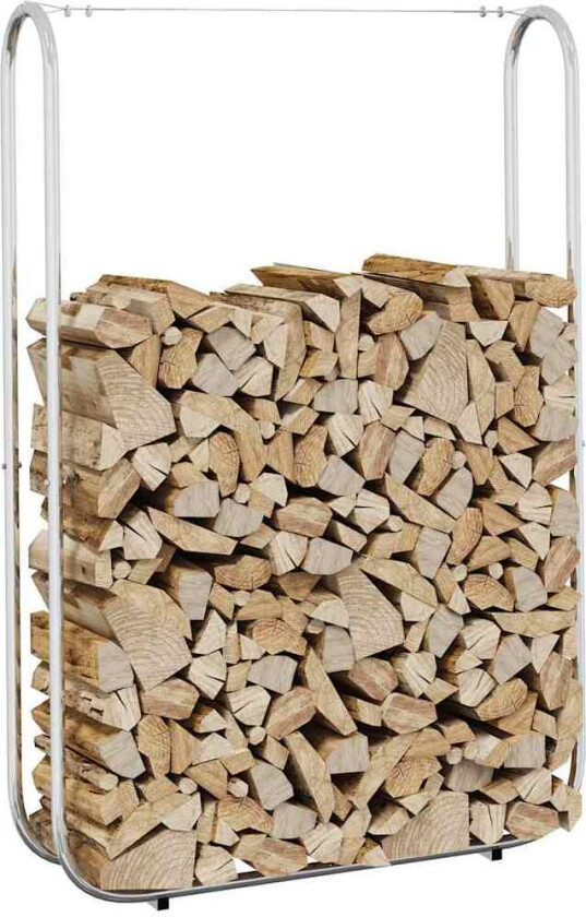 Bilde av Vedstativ med ståltråd 100x25x150 cm galvanisert stål