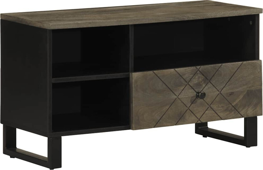 TV-benk svart 80x33x46 cm heltre mango