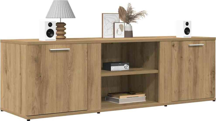 TV-benk artisan eik 120x34x37 cm konstruert tre