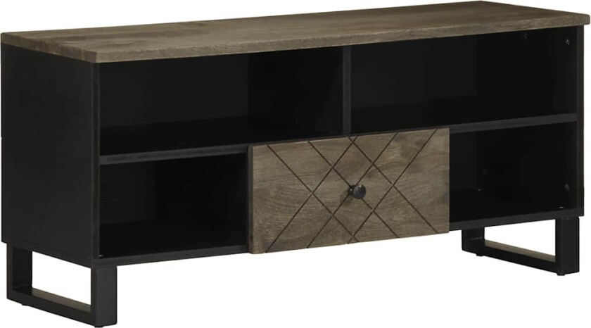 TV-benk svart 100x33x46 cm heltre mango