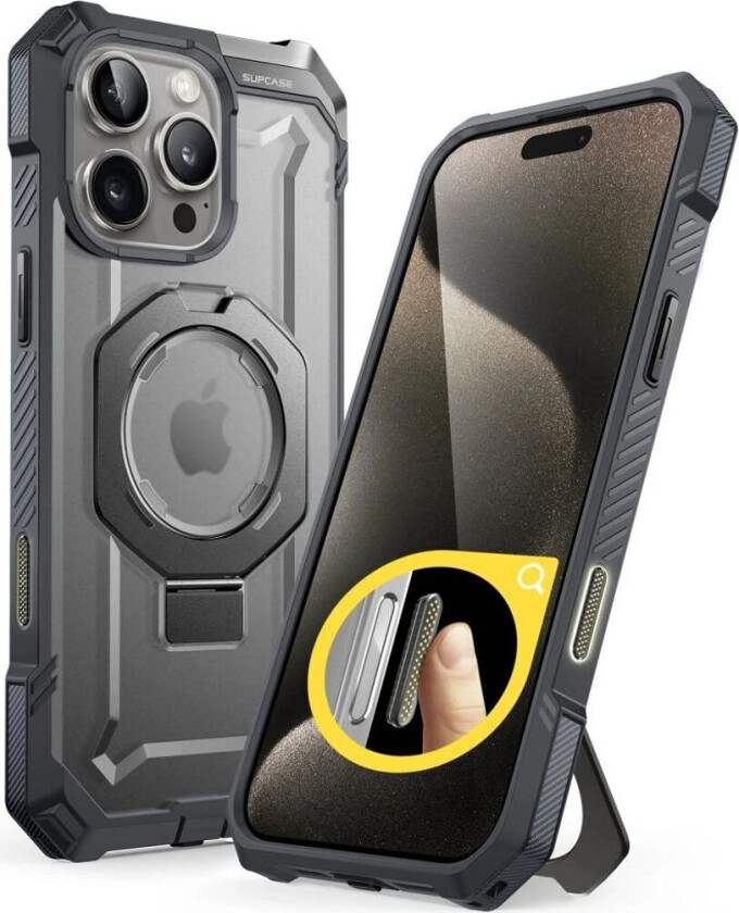 iPhone 16 Pro Unicorn Beetle Grip MagSafe Deksel - Grå