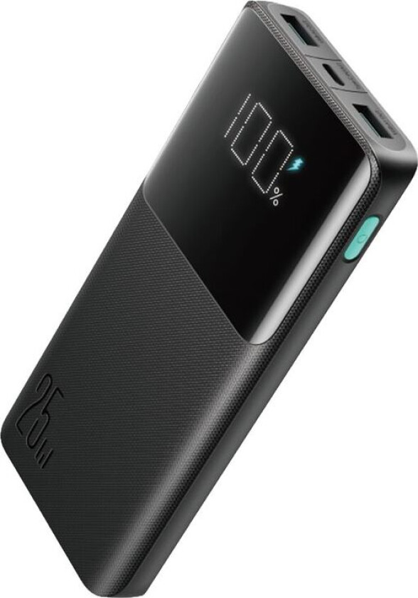 Powerbank 10000mAh, 25W - Svart
