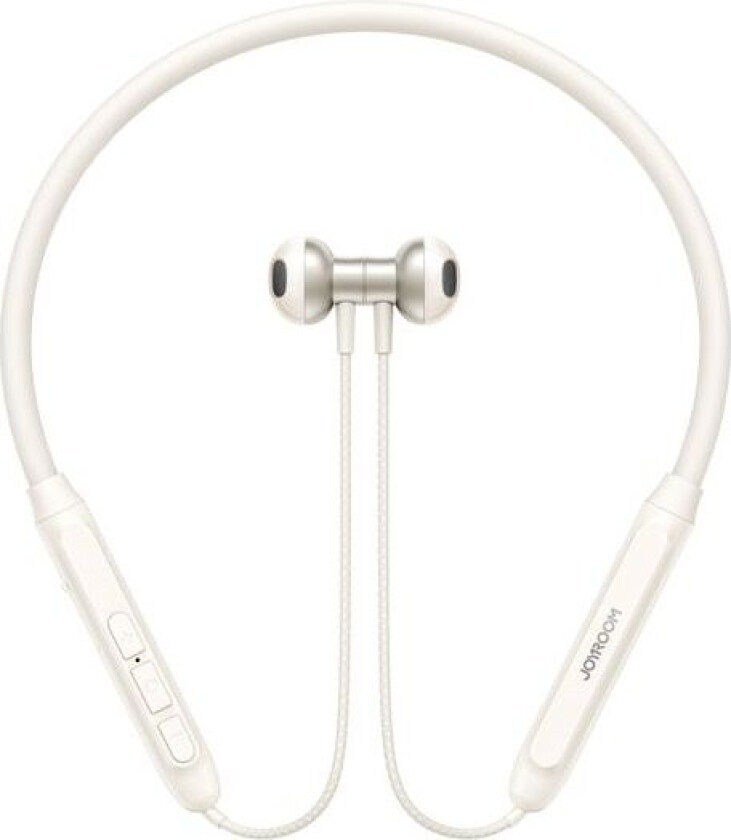Magnetiske Bluetooth-hodetelefoner Sport Halsbånd Ørepropper 14,2 mm - Hvit