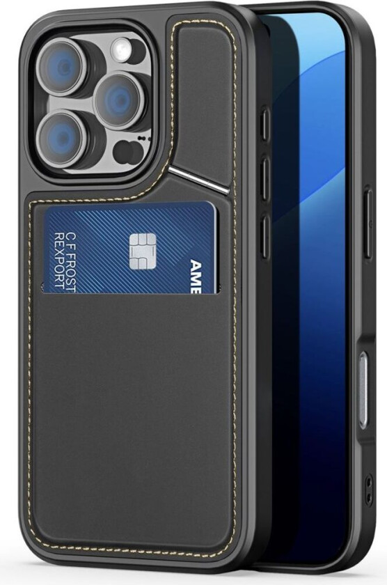 DUX DUCIS iPhone 16 Pro Max Deksel med kortspor - Svart