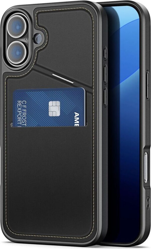 DUX DUCIS iPhone 16 Deksel med kortspor - Svart