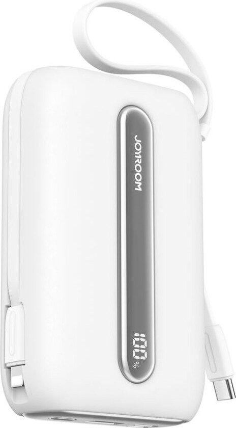 Hurtiglading 22,5W mini Powerbank med doble kabler 20000mAh - Hvit