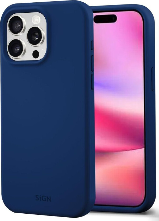 Liquid Silicone Deksel til iPhone 16 Pro - Blå