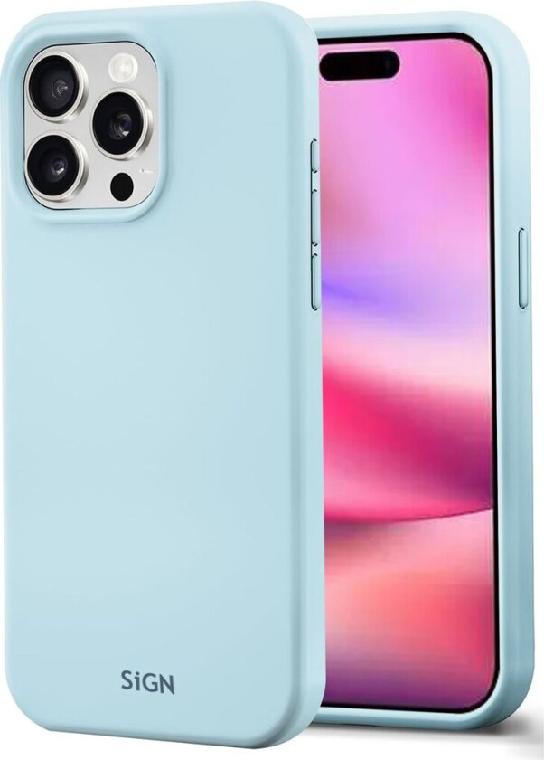 Liquid Silicone Deksel til iPhone 16 Pro Max - Lyseblå