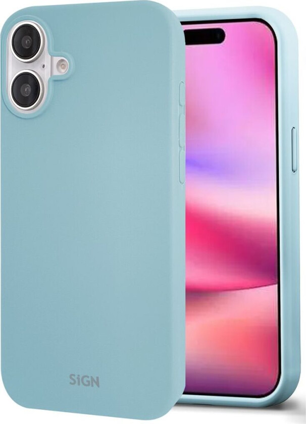 Liquid Silicone Deksel til iPhone 16 Plus - Lyseblå