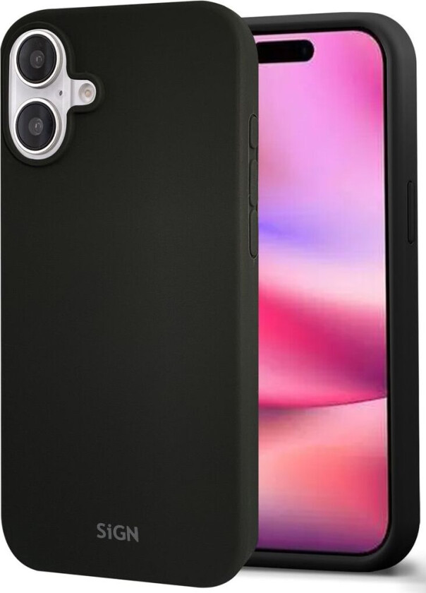 Liquid Silicone Deksel til iPhone 16 Plus - Svart