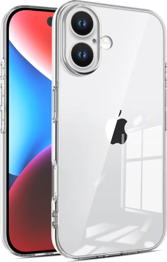 Ultra Slim Deksel til iPhone 16 Plus - Gjennomsiktig