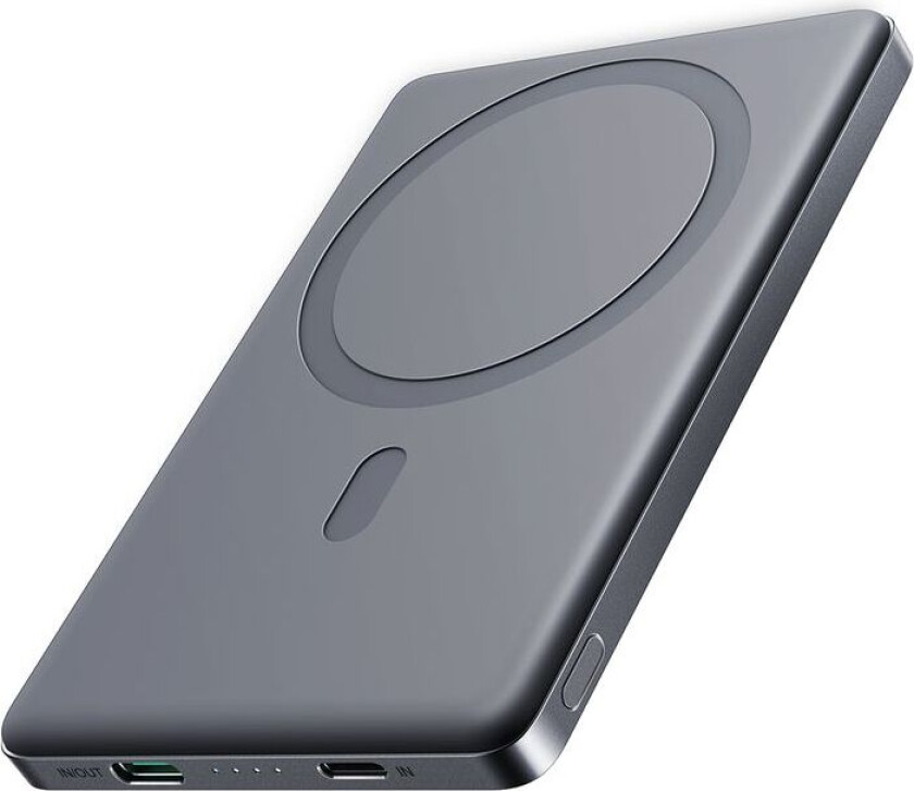 20W ultratynn 9,2 mm magnetisk trådløs kraftbank i aluminium 5000mAh