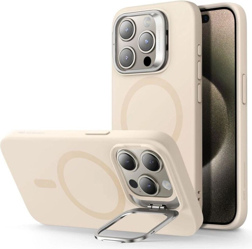 iPhone 15 Pro Max Magsafe Cloud kickstand Halolock Deksel - Beige