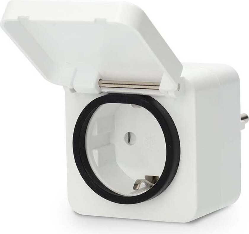 SmartLife Smart Plug, Zigbee 3.0, IP44, 3680W, fransk / Type E (CEE 7/6) - Hvit