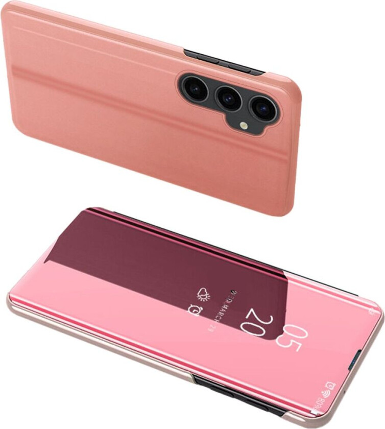 Samsung Galaxy S23 FE Hard Flip-deksel med Clear View - Rosa