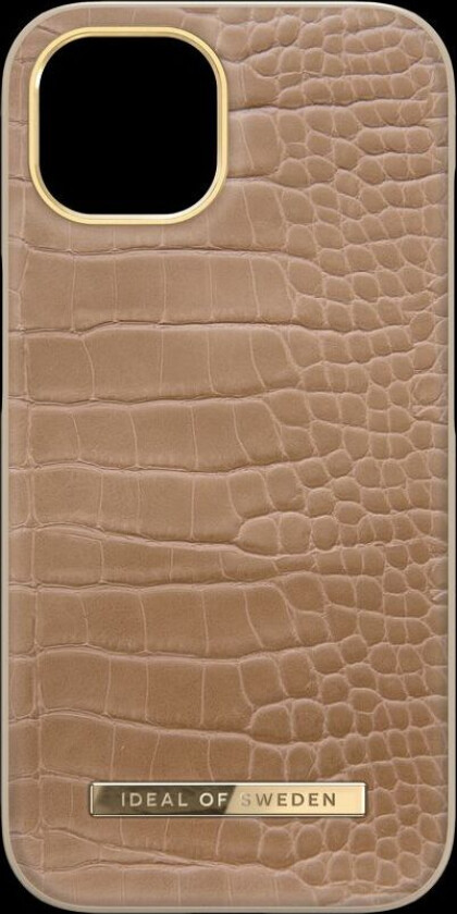 iPhone 15 Plus Atelier Case, Camel Croco
