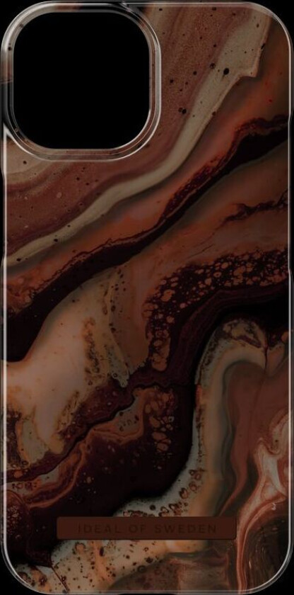 iPhone 15 Plus-deksel, Dark Amber Marble