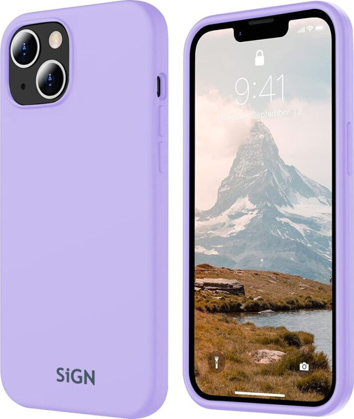 Liquid Silikondeksel til iPhone 15 Plus - Lavender