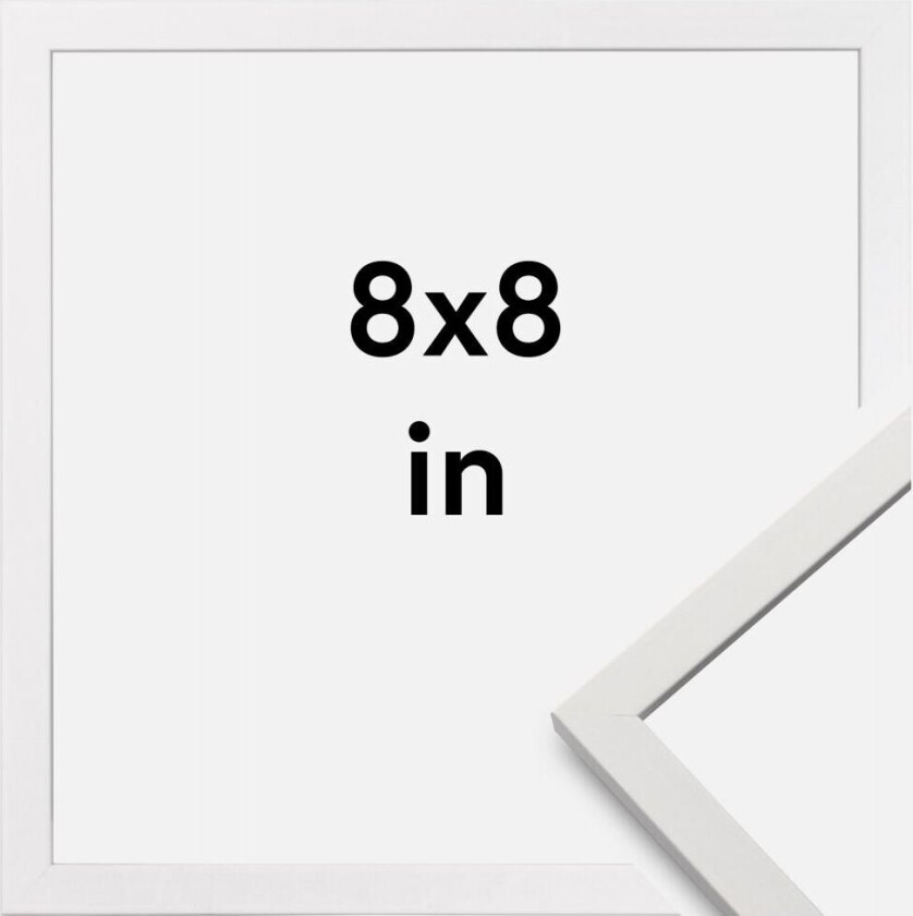 Ramme Edsbyn Akrylglass Hvit 8x8 Inches (20,32x20,32 Cm)